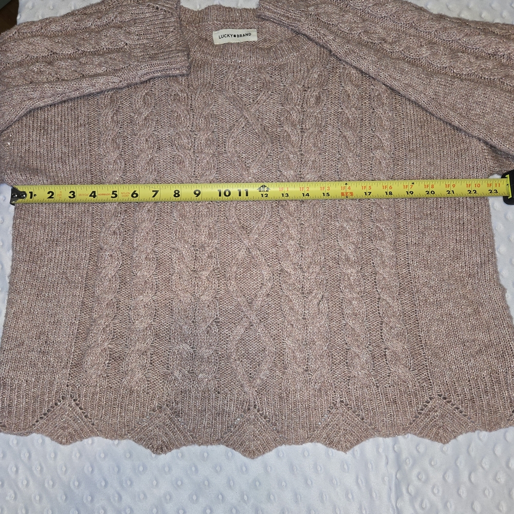 Lucky Brand Coral Cozy Cable Knit Women's Sweater - Picture 5 of 5
